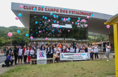 Caminhada Rosa e Azul no Clube de Campo reforça a importância da prevenção ao câncer de mama e de próstata