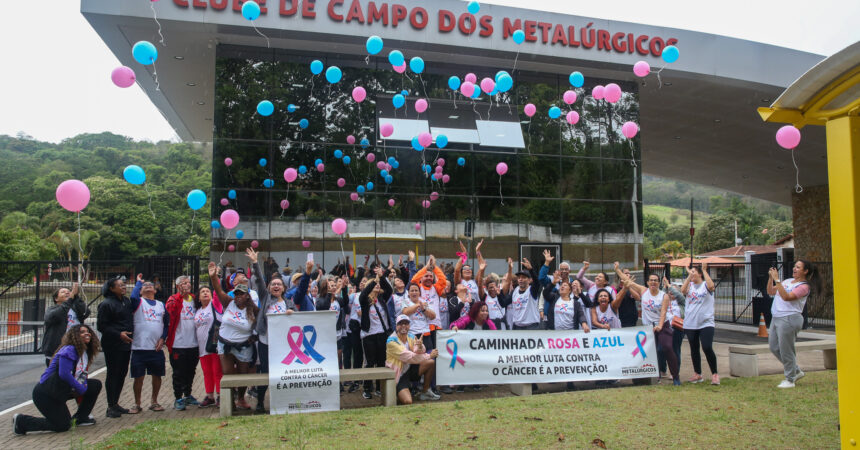 Caminhada Rosa e Azul no Clube de Campo reforça a importância da prevenção ao câncer de mama e de próstata